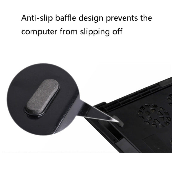 NUOXI M8 Laptop Radiator Multi-Angle Adjustment Six Fan Touch Screen Button Bracket(Black)