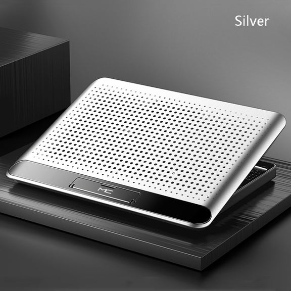 NUOXI Q5 Notebook Radiator Base Computer Aluminum Alloy Plate Pad Fan Bracket(Silver)