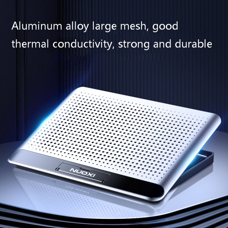 NUOXI Q5 Notebook Radiator Base Computer Aluminum Alloy Plate Pad Fan Bracket(Silver)