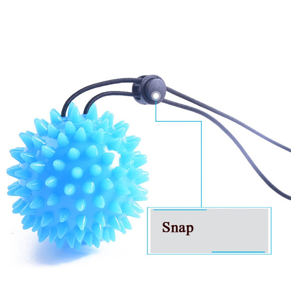 TPR Grip Ball Rehabilitation Hemiplegia Stroke Massage Finger Ball, Specification: 6cm With Rope (Light Blue)