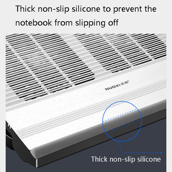 NUOXI T10 Laptop Radiator Multi-File Adjustment Aluminum Alloy Bracket(Silver)