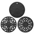 3 in 1 Hollow Flower Silicone Heat Insulation Pad Anti-Scalding Pot Bowl Pad Set(Black) - Insulation by PMC TechLife | Online Shopping South Africa | PMC TechLife