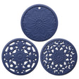 3 in 1 Hollow Flower Silicone Heat Insulation Pad Anti-Scalding Pot Bowl Pad Set(Blue) - Insulation by PMC TechLife | Online Shopping South Africa | PMC TechLife | Buy Now Pay Later Mobicred