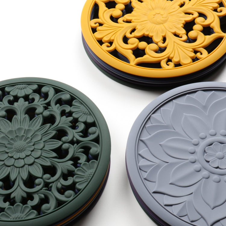 3 in 1 Hollow Flower Silicone Heat Insulation Pad Anti-Scalding Pot Bowl Pad Set(Black) - Insulation by PMC TechLife | Online Shopping South Africa | PMC TechLife