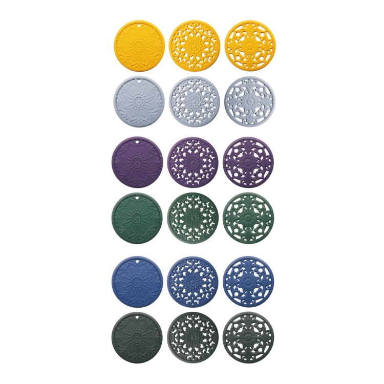 3 in 1 Hollow Flower Silicone Heat Insulation Pad Anti-Scalding Pot Bowl Pad Set(Blue) - Insulation by PMC TechLife | Online Shopping South Africa | PMC TechLife | Buy Now Pay Later Mobicred