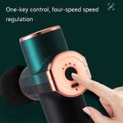 12V Mini Fascia Gun  Electrical Muscle Relax Massage Gun(Black Green)