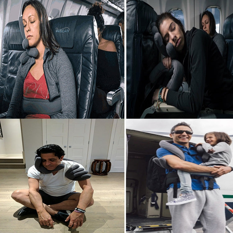 LC-07 Travel Head Pillow Car Headrest Office Lunch Break Pillow(Purple) - free shipping - PMC TechLife - Order now!