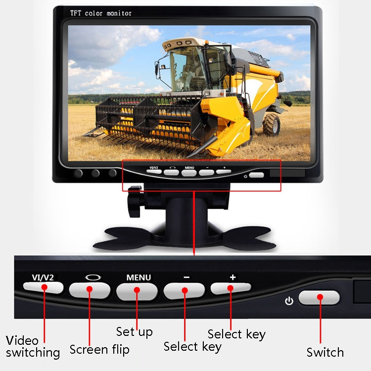 YB-CC-1 12/24V Car 7 Inch Display HD Night Vision Camera Monitoring System Truck Reverse Image, Specification: Camera+1024x600 Display - Rear View Cameras by PMC TechLife | Online Shopping South Africa | PMC TechLife | Buy Now Pay Later Mobicred