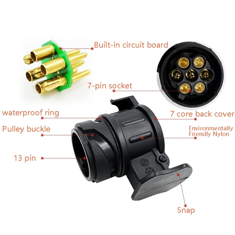 TS170E-Z 12V Car Resistance Trailer Plug Socket Trailer Tester Connector Recorder With 2 Conversion Heads EU Plug - Electronic Test by PMC TechLife | Online Shopping South Africa | PMC TechLife | Buy Now Pay Later Mobicred
