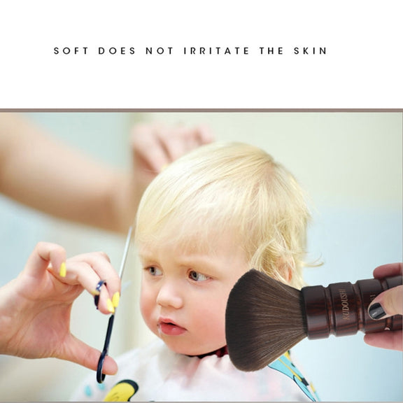Hair Cut Broken Hair Duster Brush Solid Wood Soft Bristles Cleaning Brush Hairdressing Suppliess(S2 Brush)