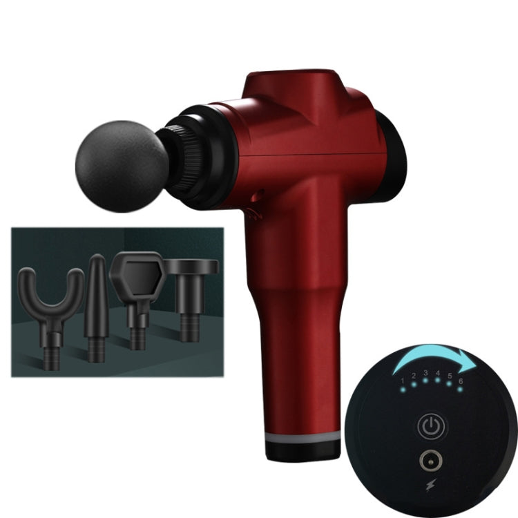 Muscles Relax Massager Portable Fitness Equipment Fascia Gun, Specification: 6206 6 Gears Red(EU Plug) - free shipping - PMC TechLife - Order now!