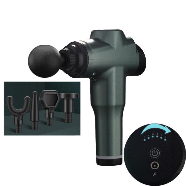 Muscles Relax Massager Portable Fitness Equipment Fascia Gun, Specification: 6206 6 Gears Green(UK Plug) - free shipping - PMC TechLife - Order now!