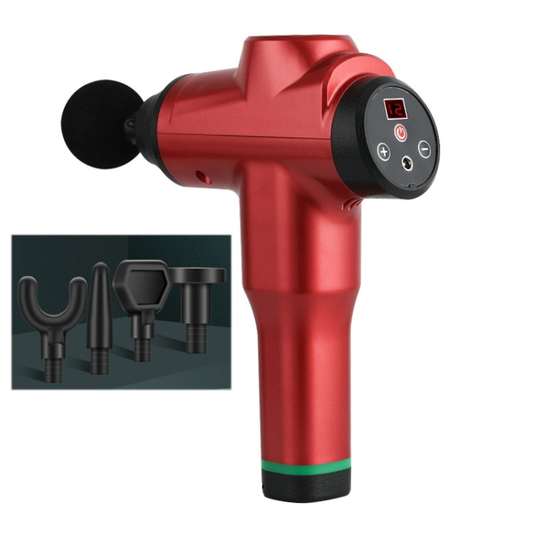 Muscles Relax Massager Portable Fitness Equipment Fascia Gun, Specification: 6212 12 Gears Red(US Plug) - free shipping - PMC TechLife - Order now!