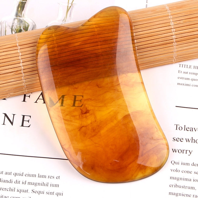 Resin Scraping Sheet Massage Facial Tendon Stick Beauty Salon Shave Board Acupuncture Pen, Color Classification: Amber Ingot Board - free shipping - PMC TechLife - Order now!