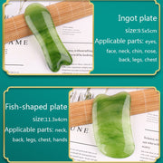Resin Scraping Sheet Massage Facial Tendon Stick Beauty Salon Shave Board Acupuncture Pen, Color Classification: Resin Yellow Fish Plate