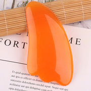 Resin Scraping Sheet Massage Facial Tendon Stick Beauty Salon Shave Board Acupuncture Pen, Color Classification: Resin Yellow Triangle