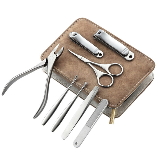 8 In 1 Nail Shear Manicure Tools Stainless Steel Nail Clippers Eagle Nose Pliers