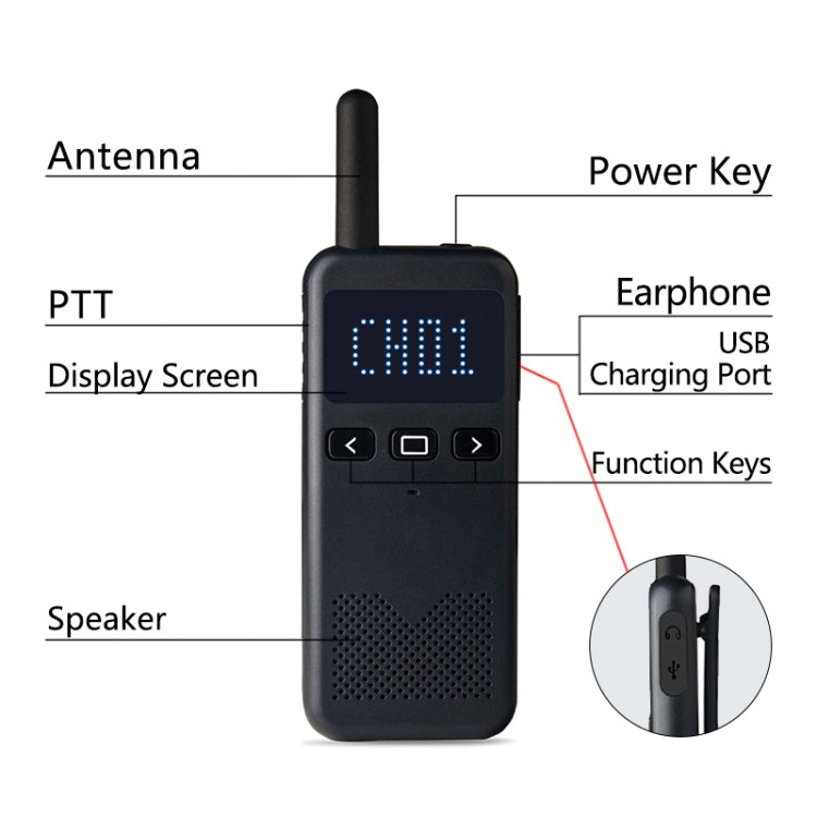 KSUN X-30 M2 Outdoor Handheld Mini Walkie Talkie Color Random Delivery - free shipping - PMC Jewellery - Order now!