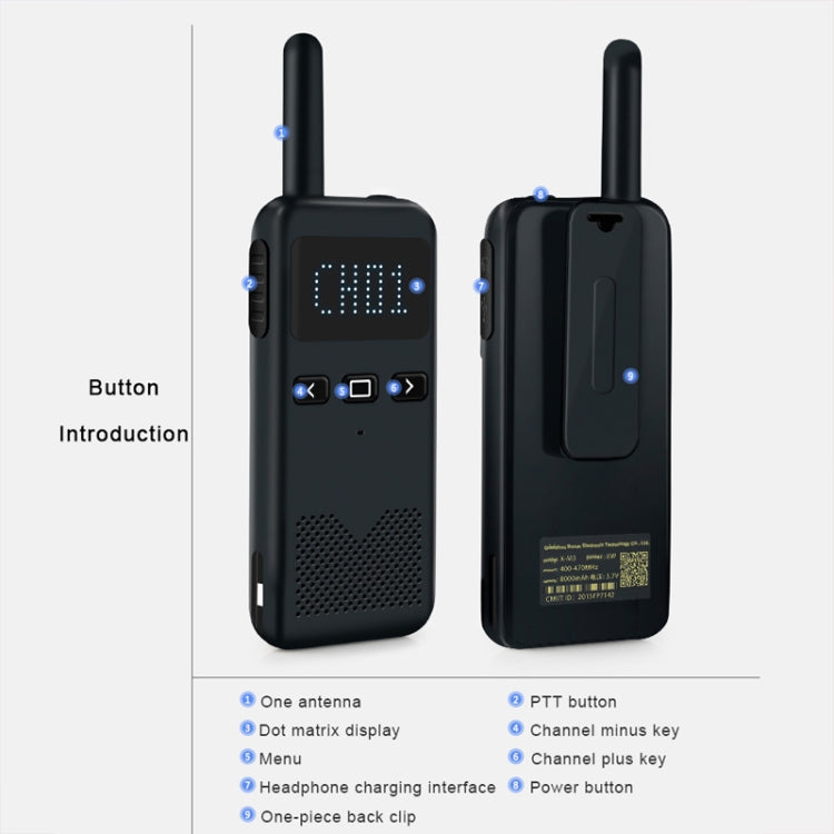 KSUN X-30 M2 Outdoor Handheld Mini Walkie Talkie Color Random Delivery - free shipping - PMC Jewellery - Order now!