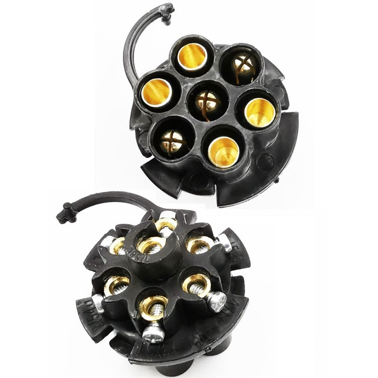 2 PCS VS171E-R 7P 12V Aluminum Alloy Truck RV Trailer Plug Socket Car Modified Socket EU Plug - Terminal connectors by PMC TechLife | Online Shopping South Africa | PMC TechLife | Buy Now Pay Later Mobicred