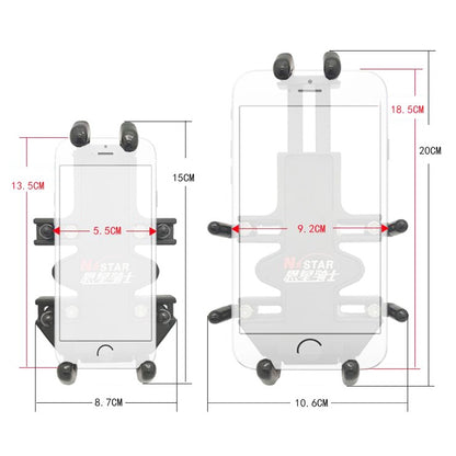 N-STAR NJN002 Motorcycle Metal Aluminum Alloy Universal Anti-Theft Mobile Phone Bracket(T-shaped Ball Head Installation) - free shipping - PMC Jewellery - Order now!