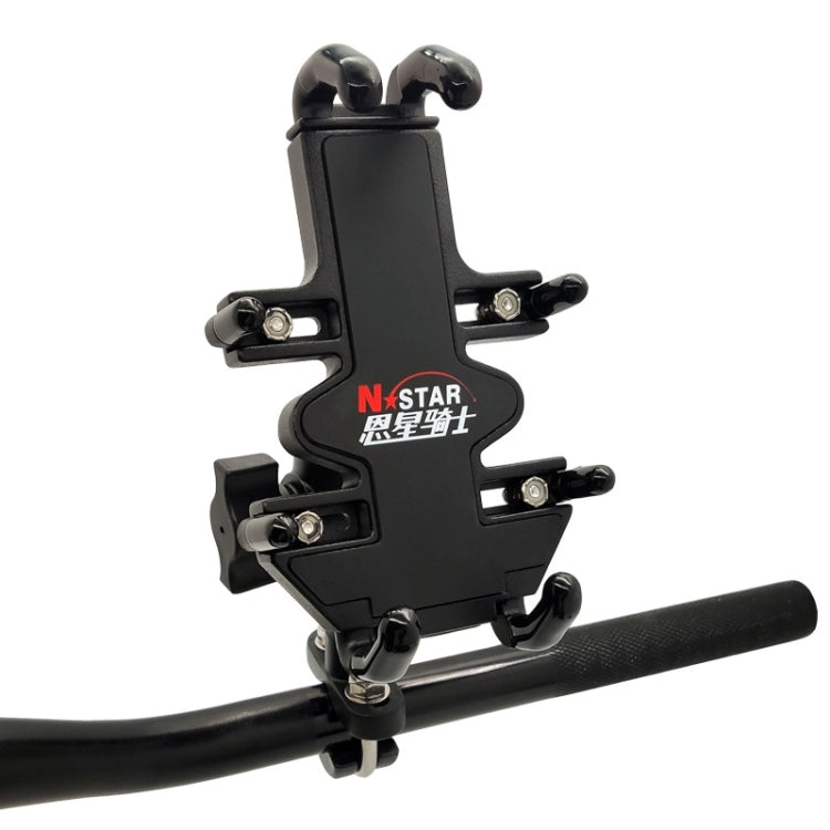 N-STAR NJN002 Motorcycle Metal Aluminum Alloy Universal Anti-Theft Mobile Phone Bracket(T-shaped Ball Head Installation) - free shipping - PMC Jewellery - Order now!
