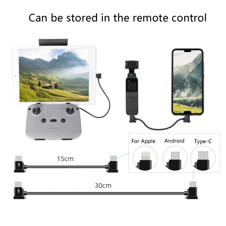 Sunnylife TY-X9304 Suitable For DJI Mavic Air 2S / DJI FPV Flight Glasses V2 / Mavic Mini2 / Osmo Pocket 2 Mobile Phone Tablet Cable 15cm Type-C to Type-C Cable - Other Accessories by PMC TechLife | Online Shopping South Africa | PMC TechLife | Buy Now Pay Later Mobicred