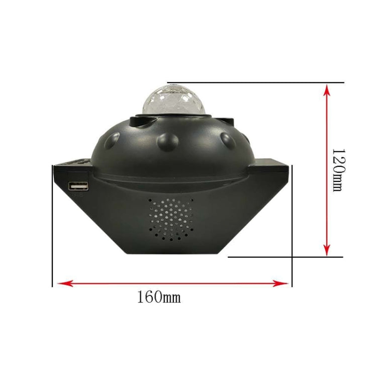 SC522-01 USB Bluetooth Music Watermark Starry Sky Projection Light LED Stage Light Night Light(Black)