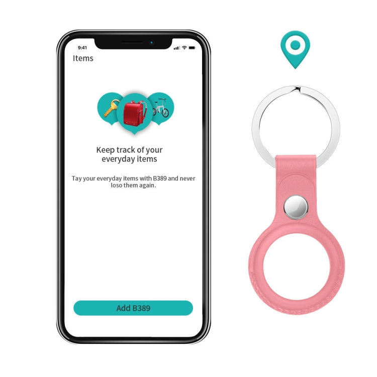 Anti-scratch Top-layer Cowhide Leather Protective Cover with Hanging Buckle for AirTag(Deep Blue) - Other by PMc TechLife | Online Shopping South Africa | PMc TechLife | Buy Now Pay Later Mobicred