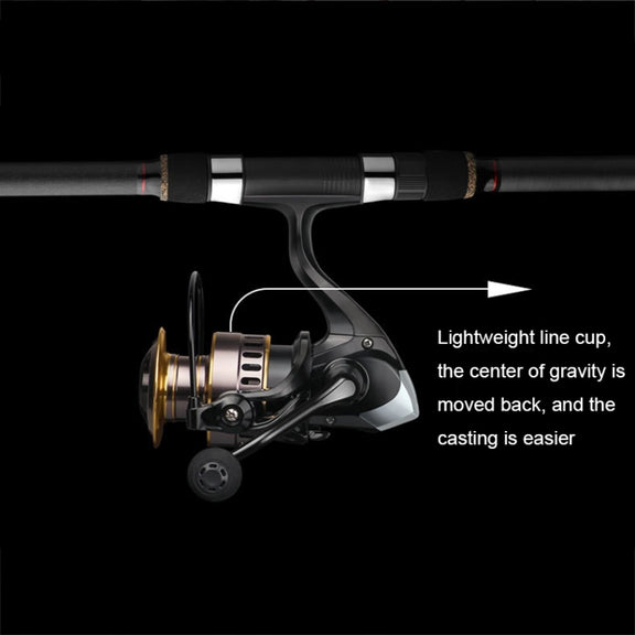 All Metal Rocker Arm Smooth Fishing Reel Spinning Reel, Spec: HE800 (EVA Grip)