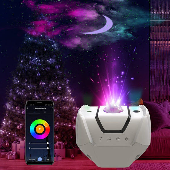 SC523-Z01 Smart Speaker Control Nebula Projector Light Help Sleep Bedroom Children Night Light, Light color: WiFi Intelligent Style