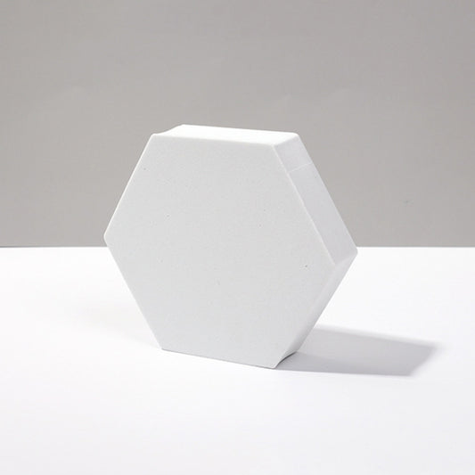 8 PCS Geometric Cube Photo Props Decorative Ornaments Photography Platform, Colour: 9 x 2cm Small White Hexagon - free shipping - PMC Jewellery - Order now!