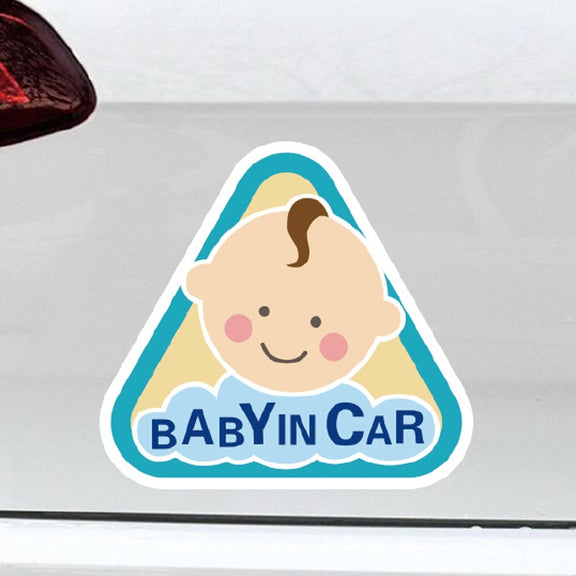 10 PCS There Is A Baby In The Car Stickers Warning Stickers Style: CT203 Baby J Girl Magnetic Stickers
