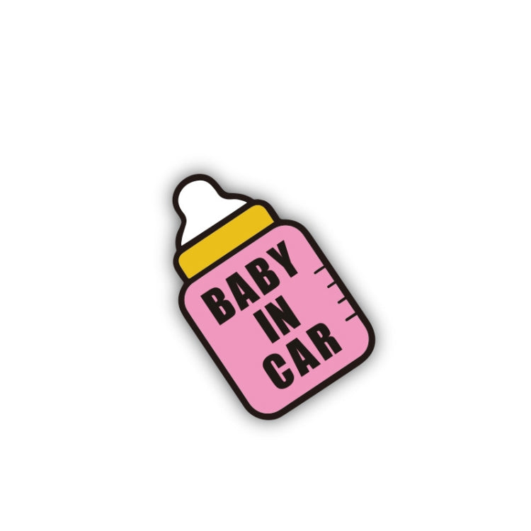 10 PCS There Is A Baby In The Car Stickers Warning Stickers Style: CT203 Baby Y Pink Bottom Bottle Magnetic Stickers - Warning Sticker by PMC TechLife | Online Shopping South Africa | PMC TechLife | Buy Now Pay Later Mobicred