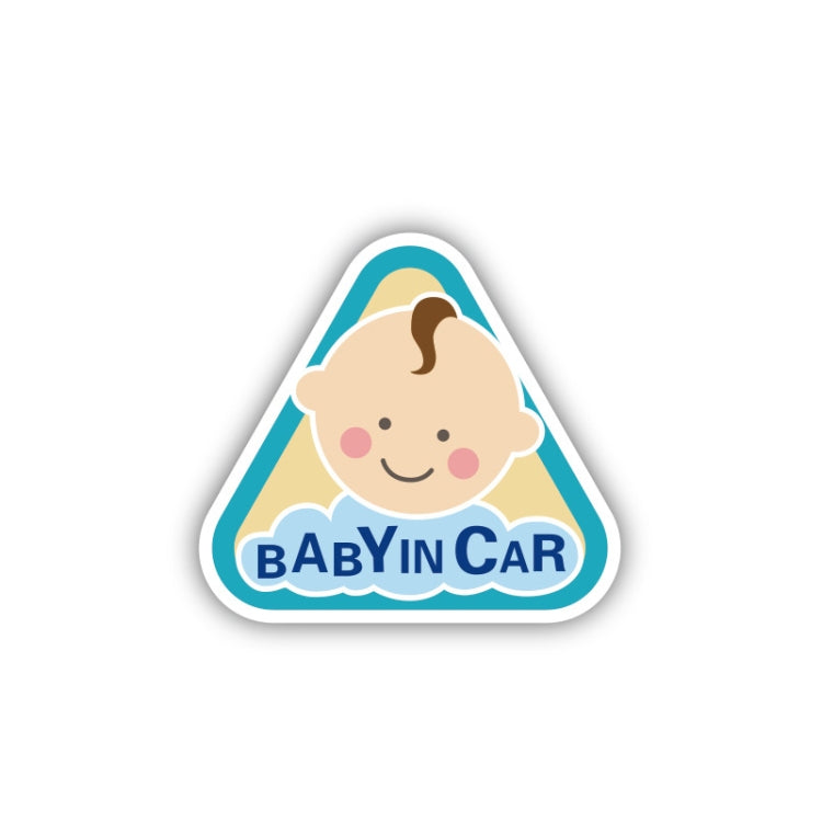 10 PCS There Is A Baby In The Car Stickers Warning Stickers Style: CT223O Triangle Boy Adhesive Stickers - Warning Sticker by PMC TechLife | Online Shopping South Africa | PMC TechLife | Buy Now Pay Later Mobicred