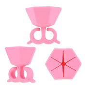 Wearable Nail Polish Bottle Cover Silicone Anti-splash Nail Polish Finger Holder Random Colour Delivery