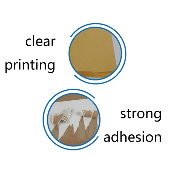 GYNP8081 100 PCS Laser Inkjet Mark Sticker A4 Kraft Paper Self-Adhesive Printing Paper, Colour: Dark