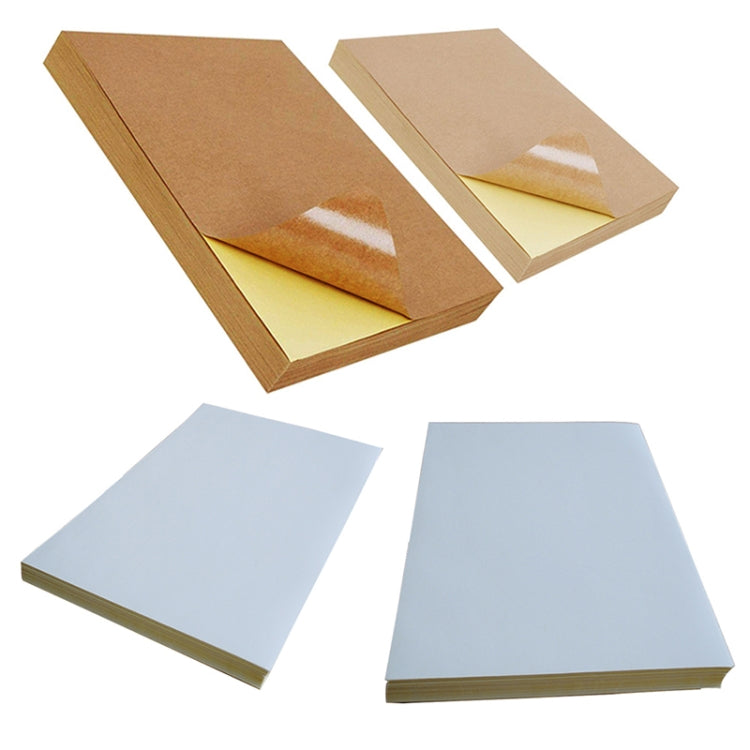 GYNP8081 100 PCS Laser Inkjet Mark Sticker A4 Kraft Paper Self-Adhesive Printing Paper, Colour: Light - Printing Paper by PMC TechLife | Online Shopping South Africa | PMC TechLife | Buy Now Pay Later Mobicred