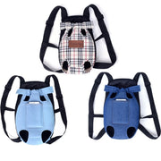 Dog Going Out Foldable On Chest Backpack Pet Carrier Bag, Colour: Blue Denim (Four Seasons)(M)