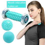 Massage Ball Plantar Fascia Ball Muscle Relaxation Fitness Ball Hand Holding Ball,Style: Green Foot Bottom + Bump Peanut Ball + 7cm Tattan