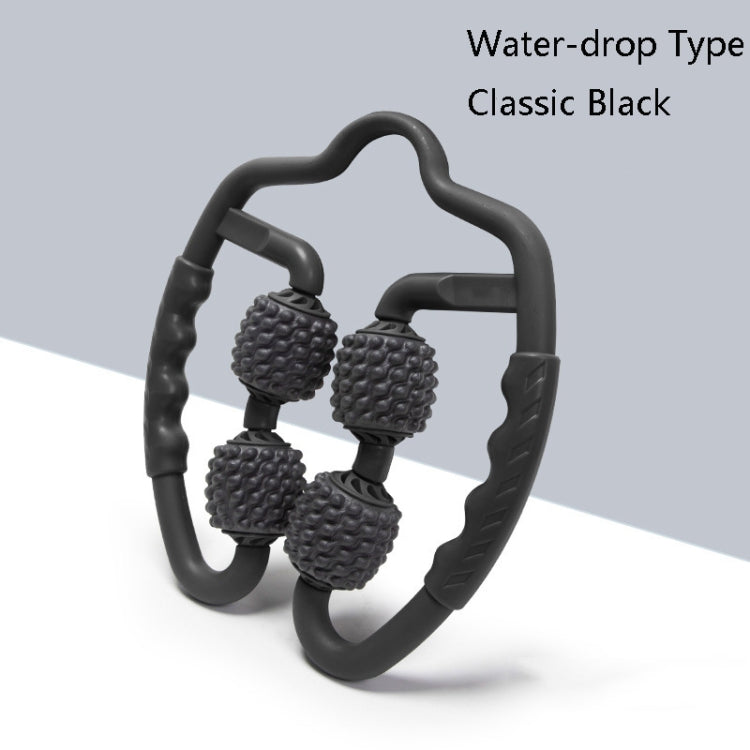 Foam Shaft Muscle Massage Roller Yoga Roller Fitness Supplies(Water-drop Type Classic Black) - free shipping - PMC TechLife - Order now!
