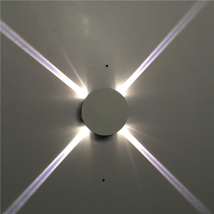 Round 12W LED Cross Star Wall Light Style Lamp Bar Network Bar KTV Club Background Wall Decoration Light(White Light) - Wall Lamps by PMC TechLife | Online Shopping South Africa | PMC TechLife