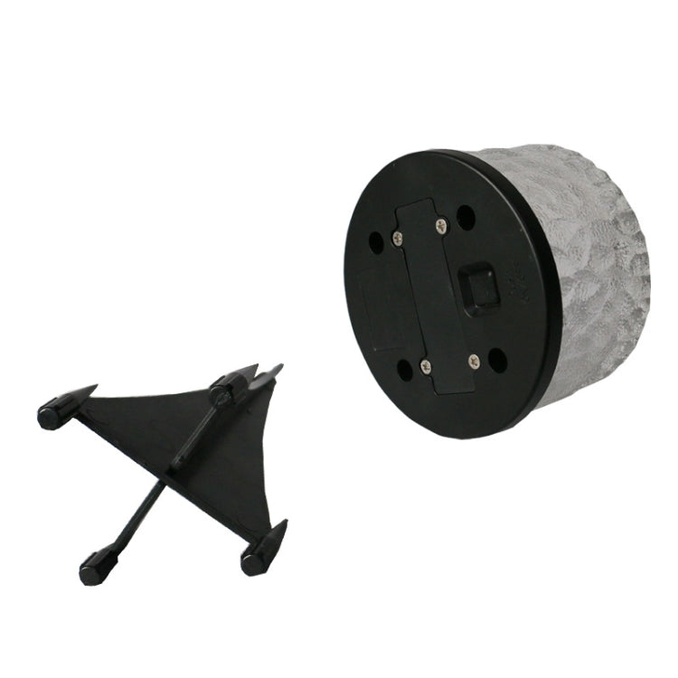 Outdoor Solar Buried Lamp Round Glass Floor Street Light Garden Ice Brick Water-resistant Lamp(Warm Light)