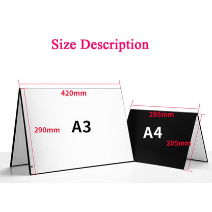 2 PCS 3-in-1 Reflective Board White + Black + Silver A4 Cardboard Folding Light Diffuser Board - free shipping - PMC Jewellery - Order now!