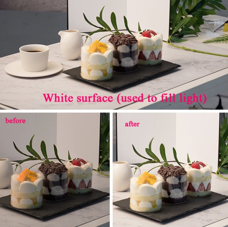 2 PCS 3-in-1 Reflective Board White + Black + Silver A4 Cardboard Folding Light Diffuser Board - free shipping - PMC Jewellery - Order now!