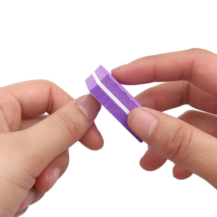 50 PCS 35x25x12mm EVA Small Square Sponge Nail File Random Colour Delivery