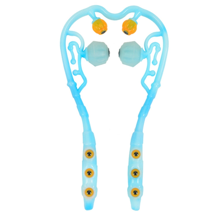 Manual Cervical Massager Home Multi-Function Shoulder And Neck Massage Roller, Shape: Strengthen Magnetic Therapy Blue - free shipping - PMC TechLife - Order now!