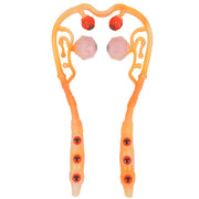 Manual Cervical Massager Home Multi-Function Shoulder And Neck Massage Roller, Shape: Strengthen Magnetic Therapy Orange