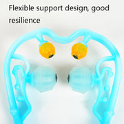 Manual Cervical Massager Home Multi-Function Shoulder And Neck Massage Roller, Shape: Strengthen Magnetic Therapy Orange