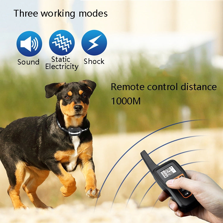 PaiPaitek PD529 Remote Control Dog Training Device Voice Control Anti-Barking Device Dog Training Device(Yellow)